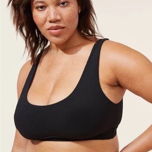 Andie The Ventura Swim Top RIBBED Black XXL (2X)